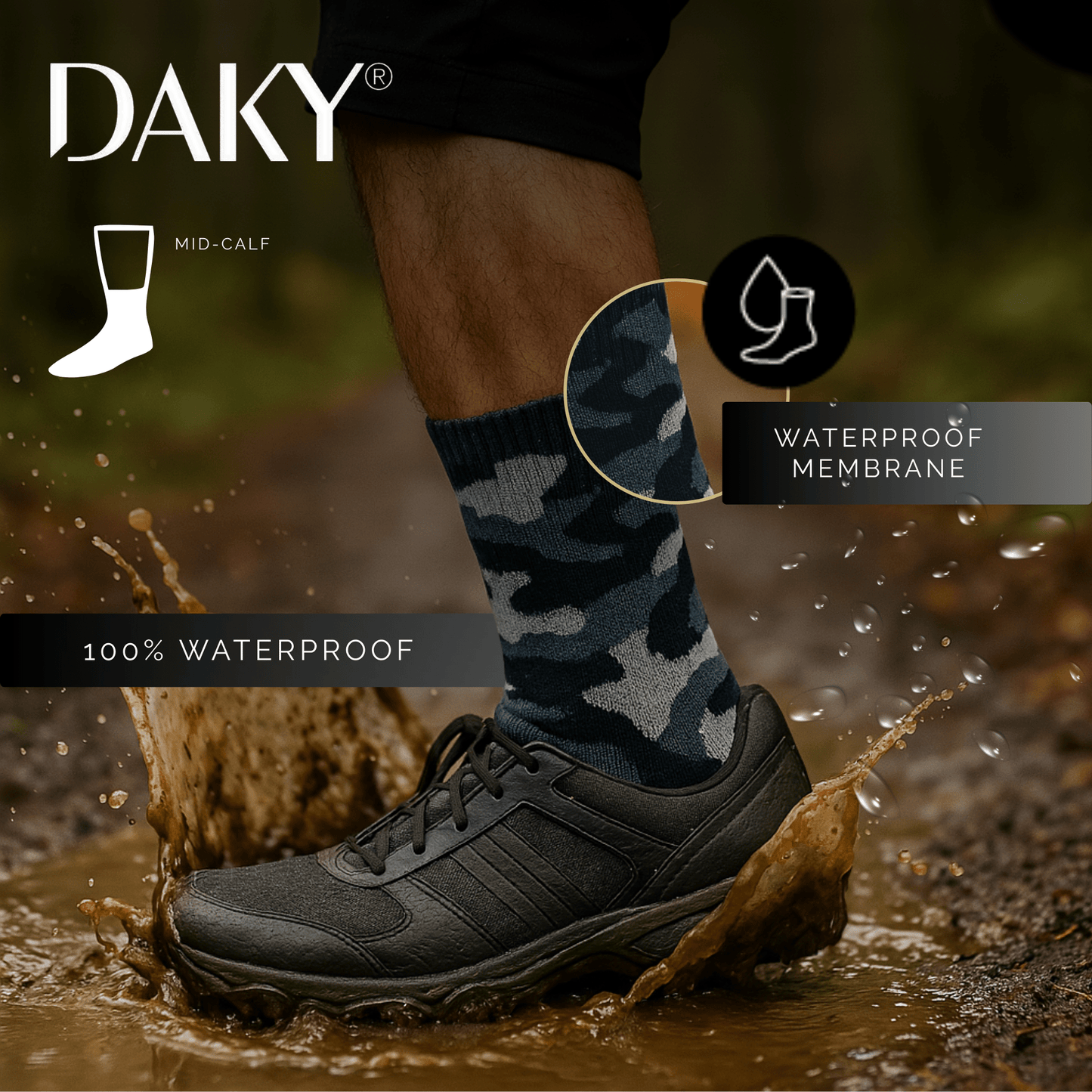 Ultimo Camo - Waterproof Socks - DAKY International